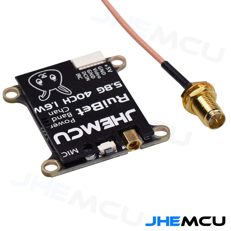 JHEMCU RuiBet Tran-3016W 5.8GHZ 1.6W image transmission wireless video transmission supporting audio transmission